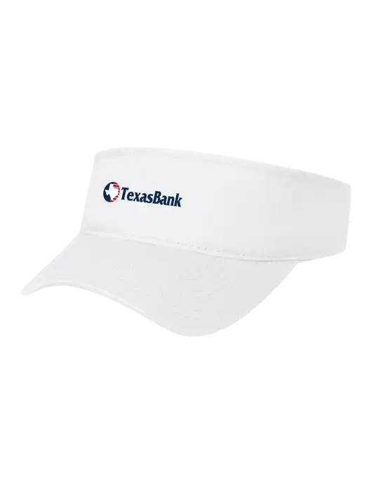 White Cap Visor w/TexasBank Logo