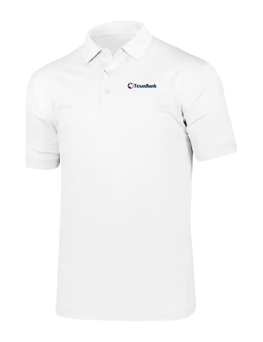 Callaway Vibrant Bright White Ventilated Polo w/TexasBank Logo
