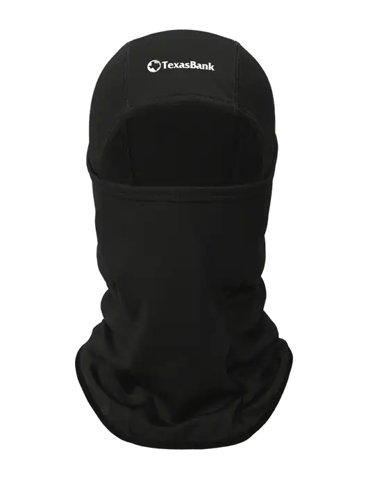 Black CornerStone Smooth Fleece Face Mask w/TexasBank Logo
