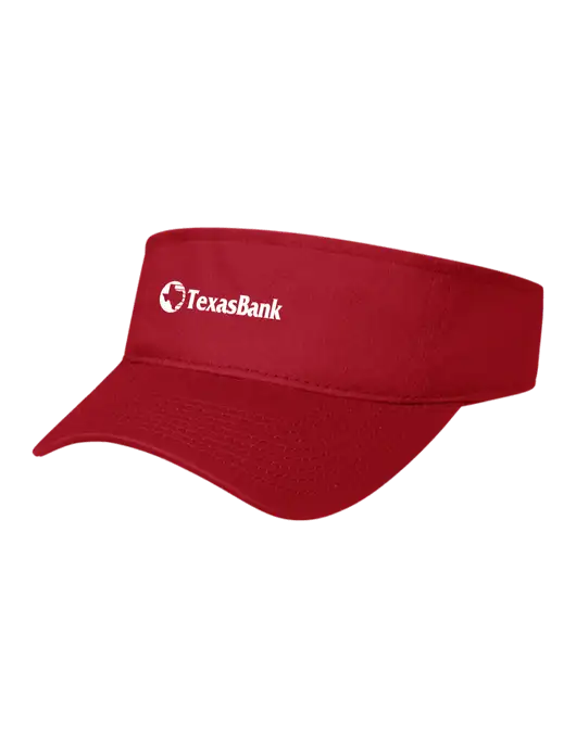 Red Cap Visor w/TexasBank Logo