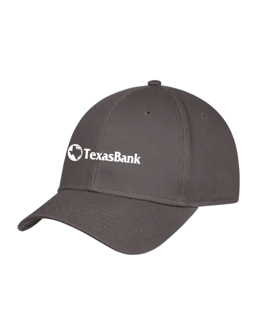 Charcoal Structured Cap Hook & Loop w/TexasBank Logo
