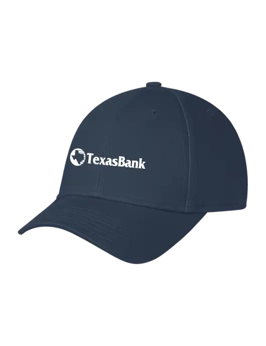 Navy Structured Cap Hook & Loop w/TexasBank Logo