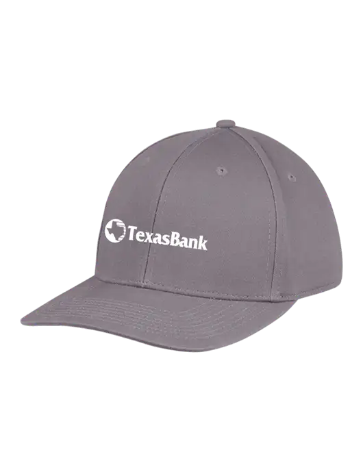 Premium Modern Structured Twill Charcoal Snapback Cap w/TexasBank Logo