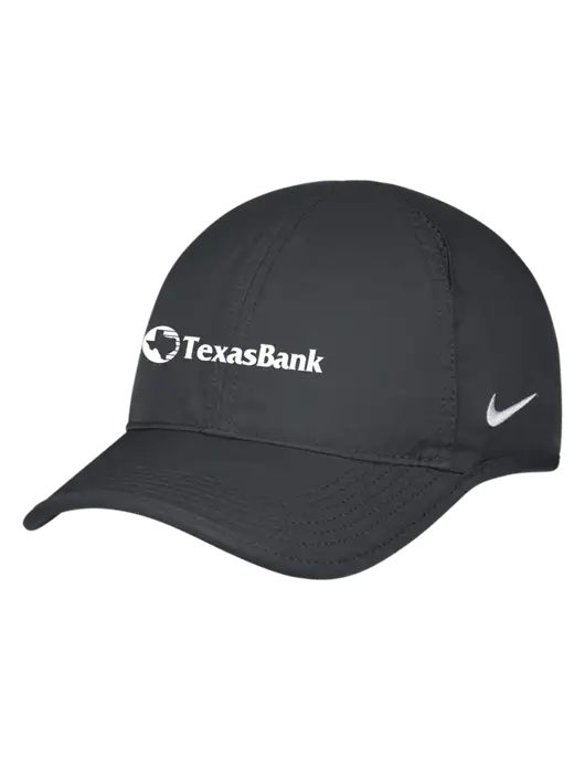 Nike Charcoal Featherlight Cap w/TexasBank Logo