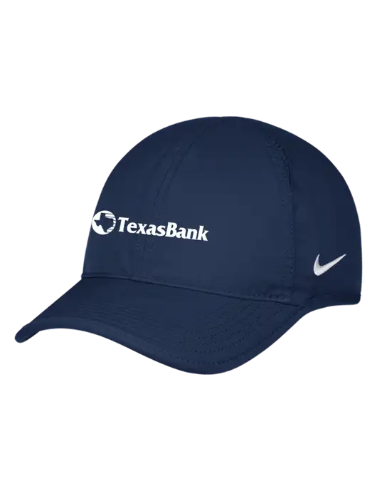 Nike Navy Featherlight Cap w/TexasBank Logo