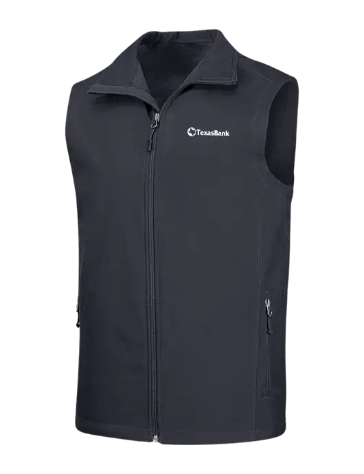 Dark Grey Core Soft Shell Vest w/TexasBank Logo