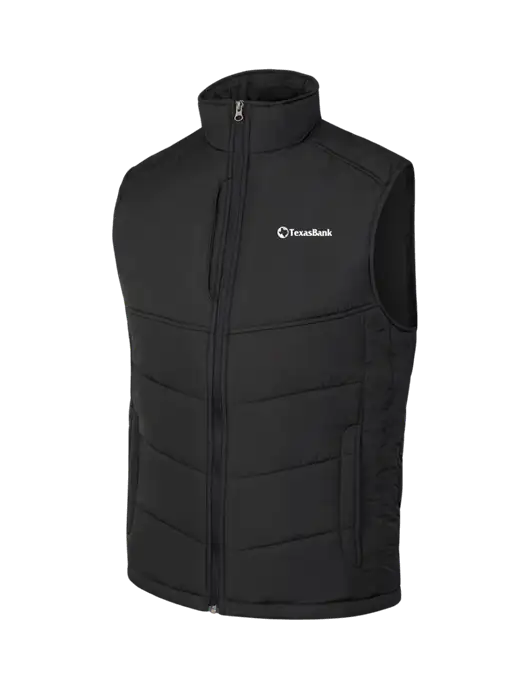 Black/Black Puffy Vest w/TexasBank Logo