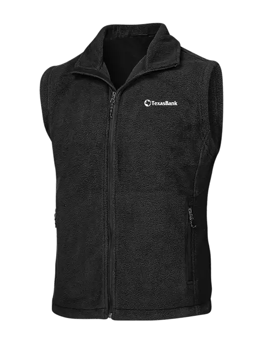 Black Fleece Vest w/TexasBank Logo