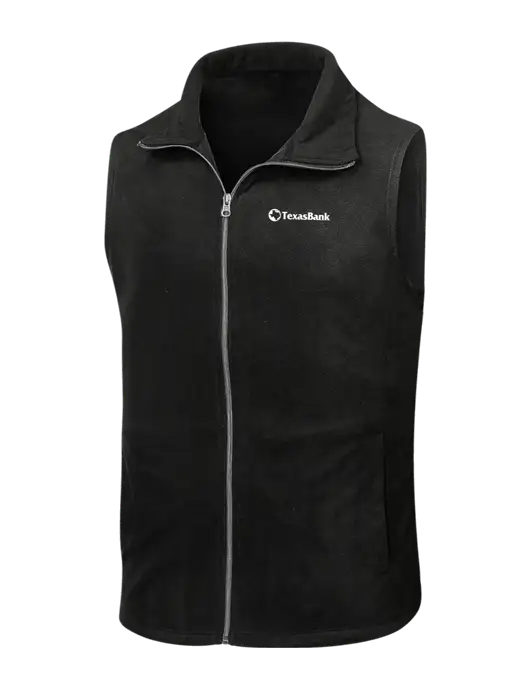 Black Microfleece Vest w/TexasBank Logo