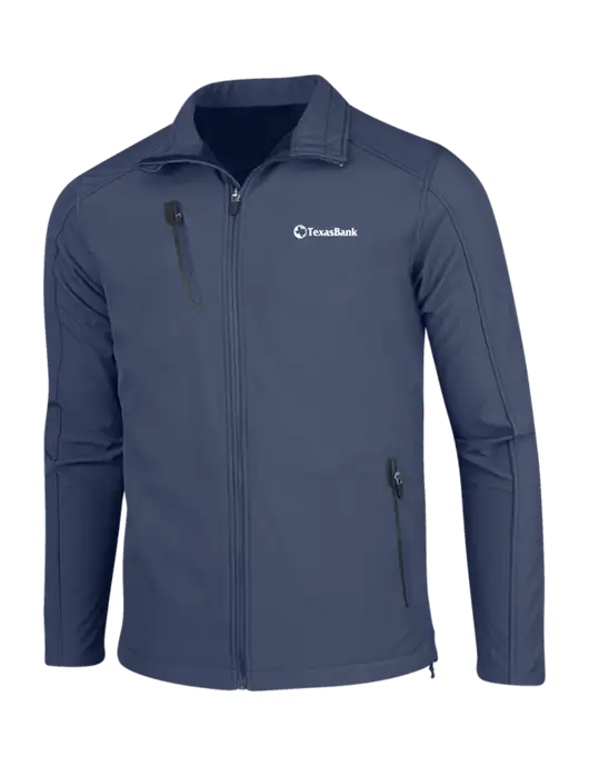 Navy Welded Softshell Jacket w/TexasBank Logo