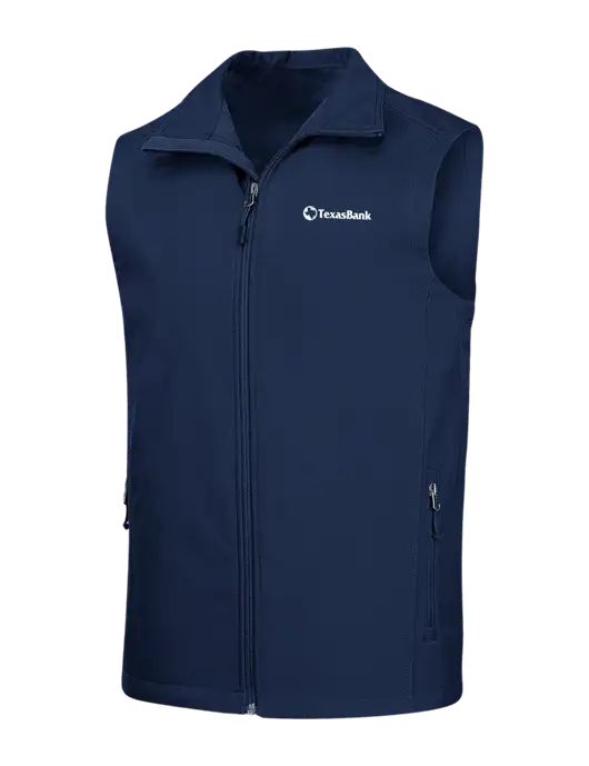 Navy Core Soft Shell Vest w/TexasBank Logo