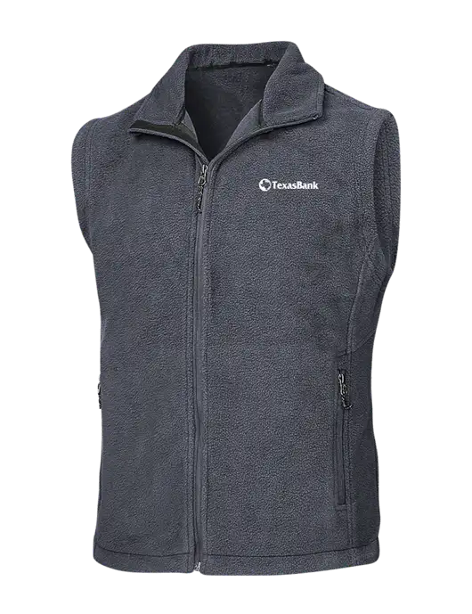 Dark Grey Fleece Vest w/TexasBank Logo