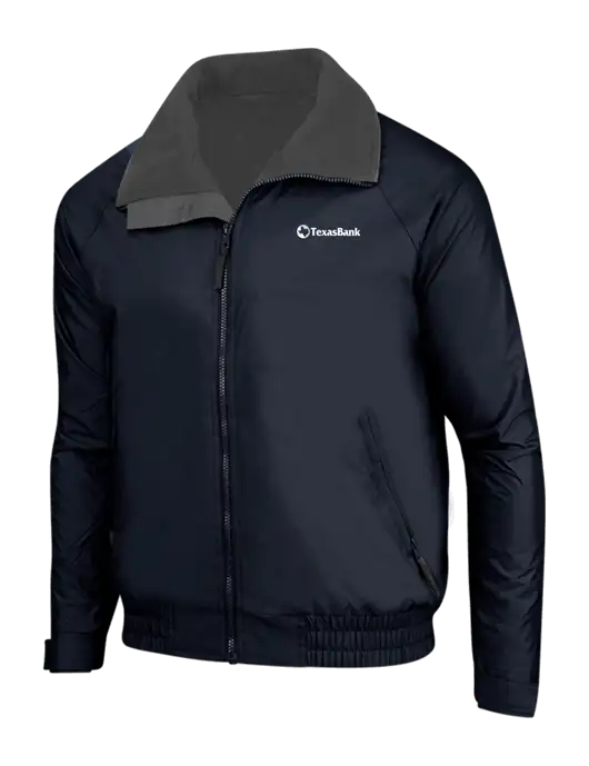 True Navy/Grey Heather Classic Competitor Jacket w/TexasBank Logo