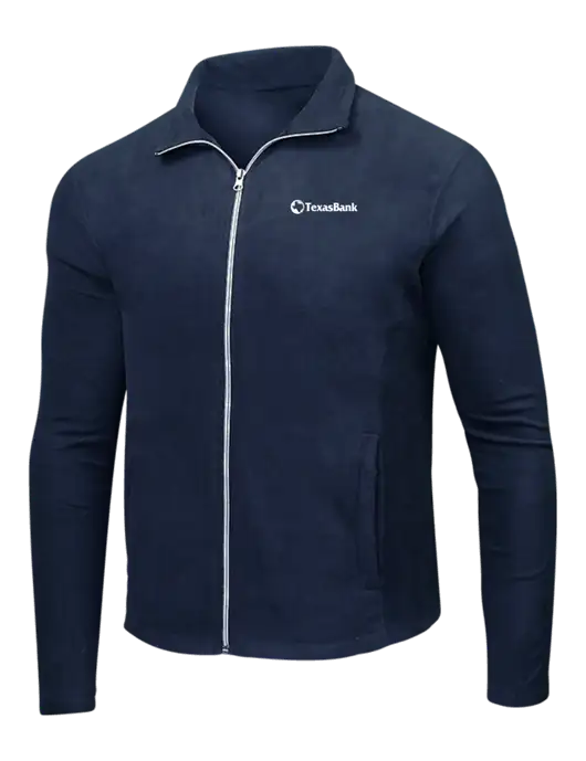 Navy Microfleece Jacket w/TexasBank Logo