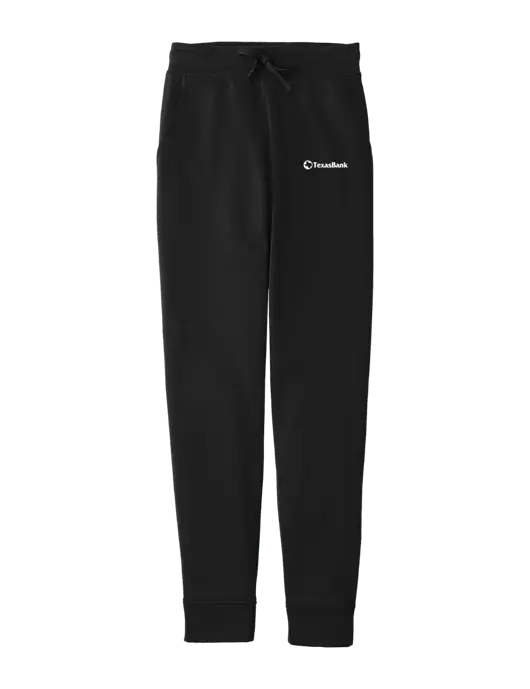 Sport-Wick Black Fleece Jogger w/TexasBank Logo