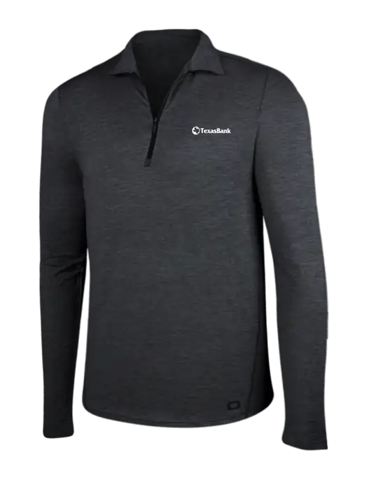 OGIO Blacktop Heather Endurance Force 1/4 Zip w/TexasBank Logo