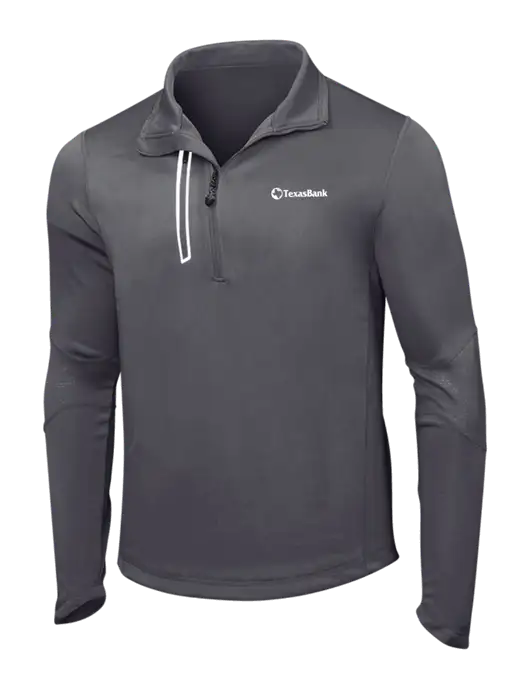 OGIO Gear Grey Endurance Fulcrum 1/4 Zip w/TexasBank Logo