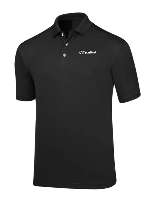 Callaway Core Black Performance Polo w/TexasBank Logo