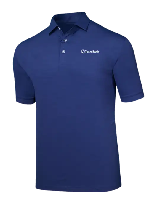 Callaway Navy Fashion Tonal Polo w/TexasBank Logo