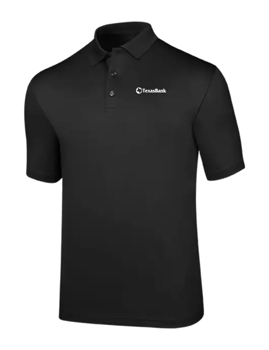 Callaway Opti-Dri Black Chev Polo w/TexasBank Logo