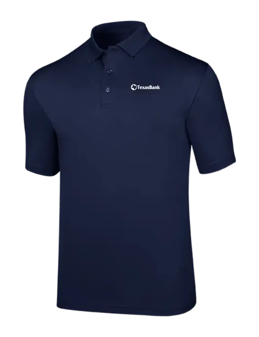 Callaway Opti-Dri Navy Chev Polo w/TexasBank Logo