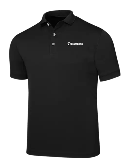 Callaway Ottoman Black Polo w/TexasBank Logo