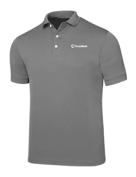 Callaway Ottoman Medium Grey Polo w/TexasBank Logo