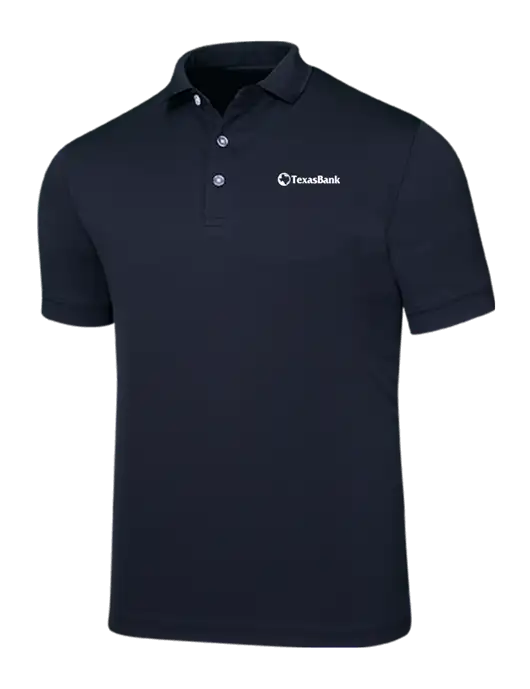 Callaway Ottoman Navy Polo w/TexasBank Logo
