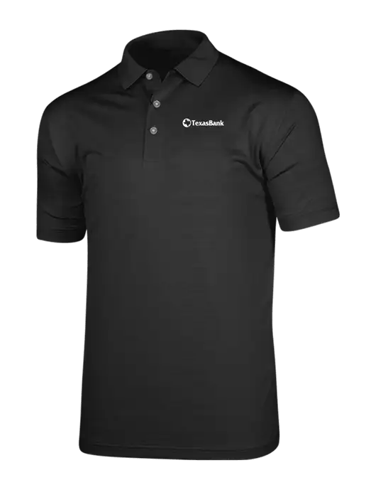 Callaway Vibrant Black Ventilated Polo w/TexasBank Logo