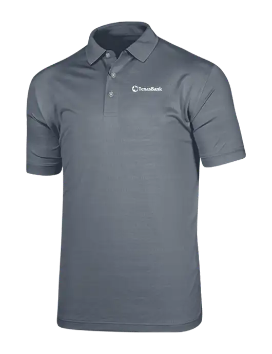 Callaway Vibrant Light Grey Ventilated Polo w/TexasBank Logo
