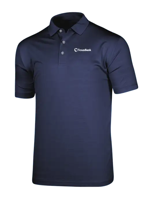 Callaway Vibrant Navy Ventilated Polo w/TexasBank Logo