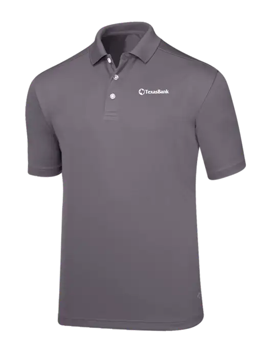 Callaway Core Medium Grey Performance Polo w/TexasBank Logo