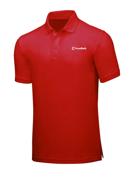 Red Core Classic Pique w/TexasBank Logo