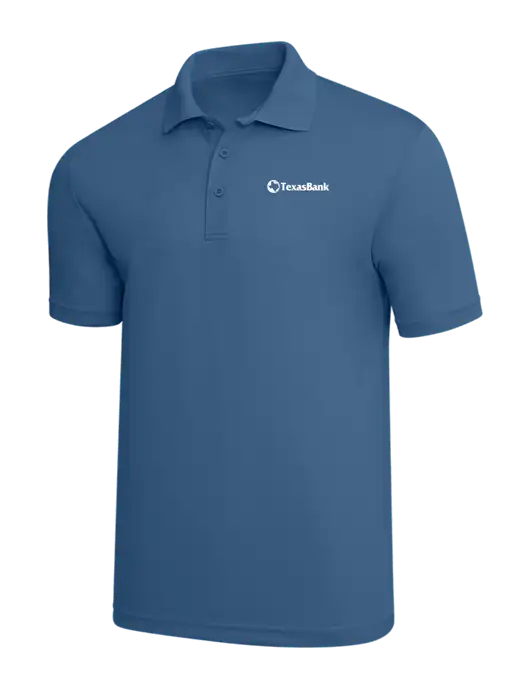 Slate Blue PosiCharge RacerMesh Polo w/TexasBank Logo