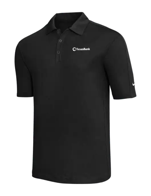 Nike Black Tech Sport Dri-FIT Polo w/TexasBank Logo