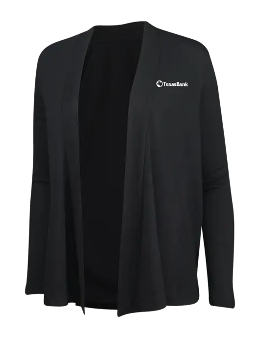 Black Womens Concept Cardigan w/TexasBank Logo