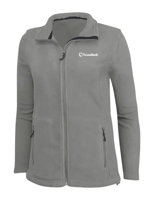 Womens Medium Grey Fleece Jacket w/TexasBank Logo