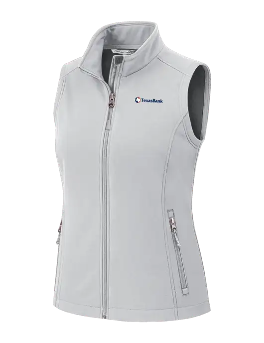 Marshmellow Womens Core Soft Shell Vest w/TexasBank Logo