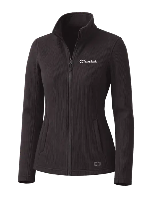 OGIO Blacktop Womens Grit Fleece Jacket w/TexasBank Logo