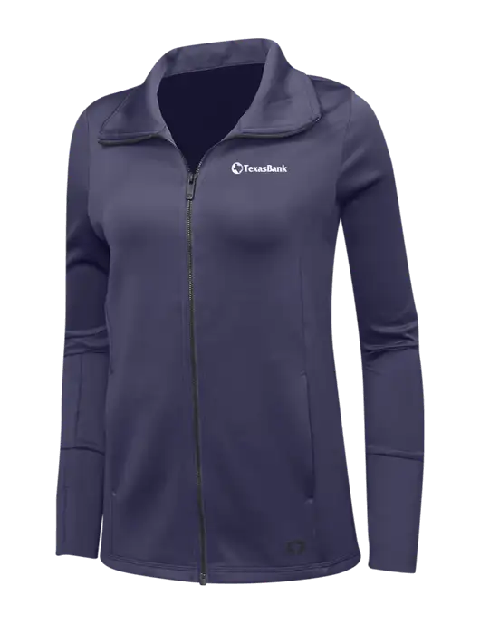 OGIO Navy Womens Endurance Modern Performance Full-Zip w/TexasBank Logo