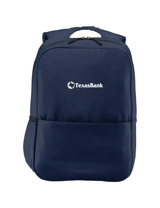 Access Square Laptop River Blue Navy Backpack w/TexasBank Logo