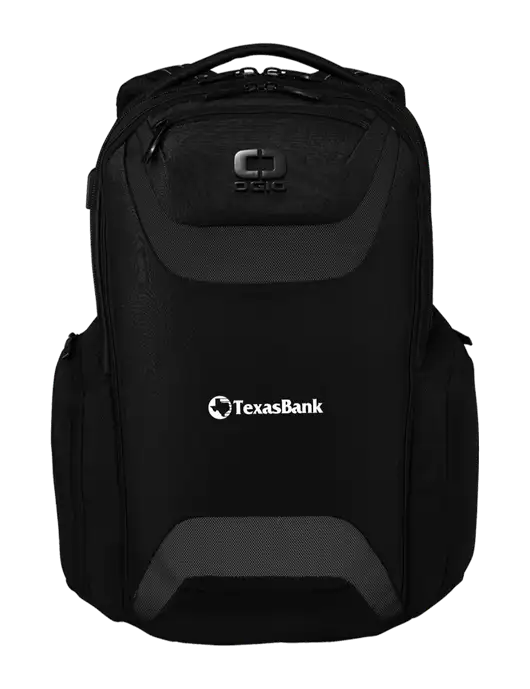 OGIO Black Charcoal Connected Pack w/TexasBank Logo