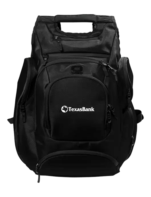 OGIO Blacktop Metro Ballistic Laptop Backpack w/TexasBank Logo