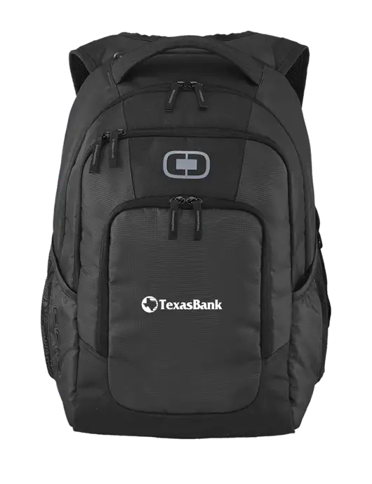 OGIO Diesel Grey Logan Laptop Backpack
 w/TexasBank Logo