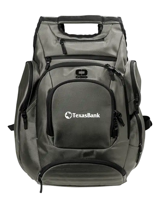 OGIO Medium Grey Metro Ballistic Laptop Backpack w/TexasBank Logo