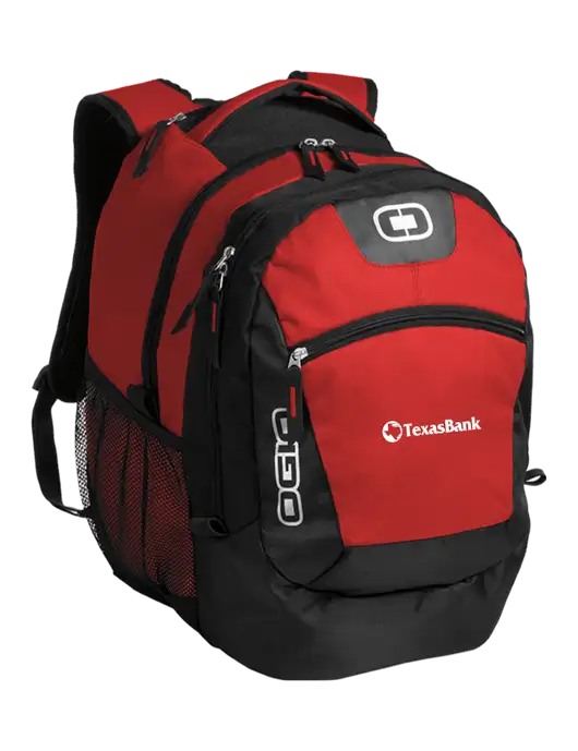 OGIO Red Rogue Pack
 w/TexasBank Logo