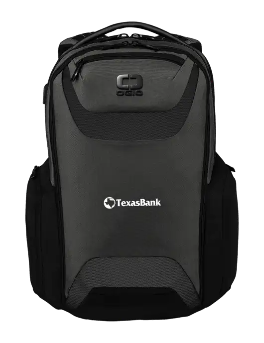 OGIO Tarmac Charcoal Connected Pack w/TexasBank Logo